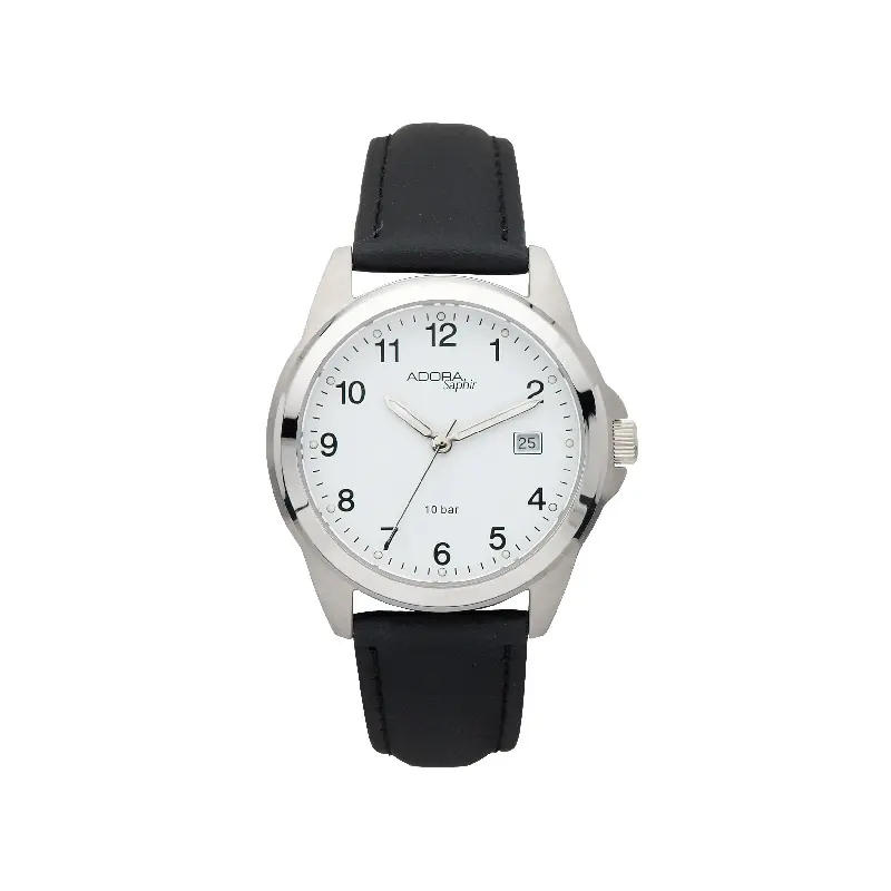 Adora Saphir Herrenuhr Mit Lederband AS4276 1 Adora Saphir Herrenuhr Mit Lederband AS4276