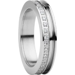 BERING Außenring 529-17-X3 Silber/Zirkonia Schmal