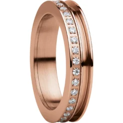 BERING Außenring 529-37-X3 Rosé/Zirkonia Schmal