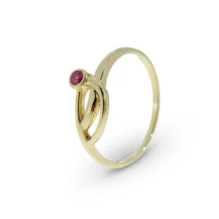 Kettler Damenring Mit Rubin 333/- Gelbgold 21415 Gr. 55