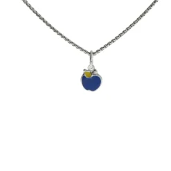 Kettler Kinderanhänger Apfel 925/- Sterlingsilber Blau