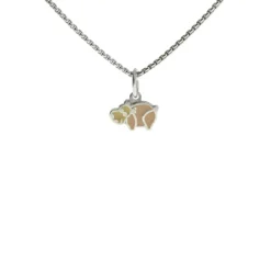 Kettler Kinderanhänger Nilpferd 925/- Sterlingsilber Rosa