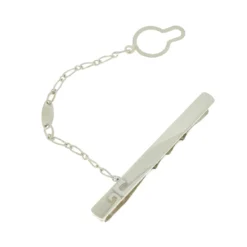 Kettler Krawattenklammer Mit Sicherungskette 925/- Silber 14879