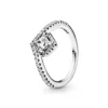 PANDORA Ring 198420C01 Square Sparkle Wishbone