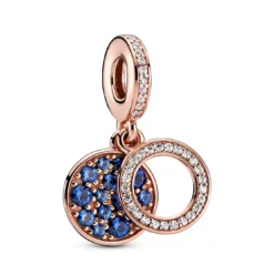 PANDORA ROSE 789186C01 Charm Anhänger Sparkling Blue Disc