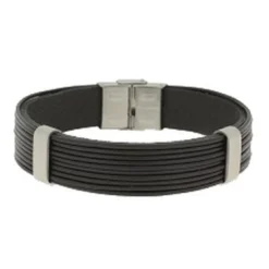 Clochard Fashion Unisex-Armband 20 Cm Leder Schwarz BA6655/NE