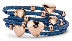 New Bling Lederarmband Mit Herzchen Roségold 980100513